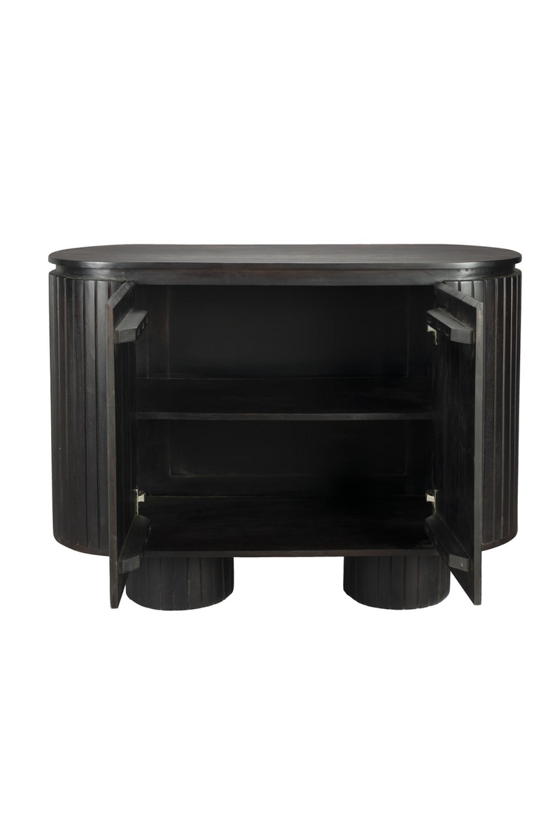 Black Wooden Oval Cabinet | Dutchbone Kenji | Oroatrade.com