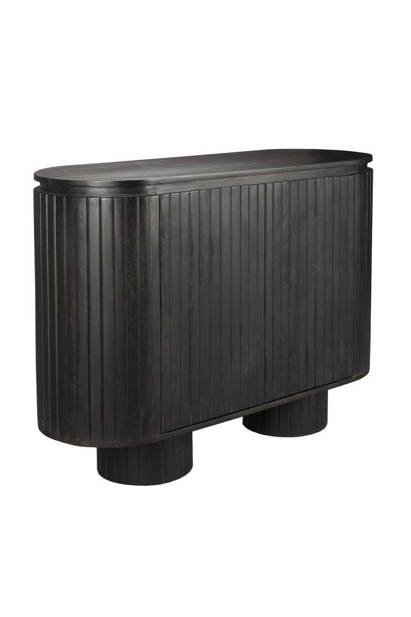 Black Wooden Oval Cabinet | Dutchbone Kenji | Oroatrade.com