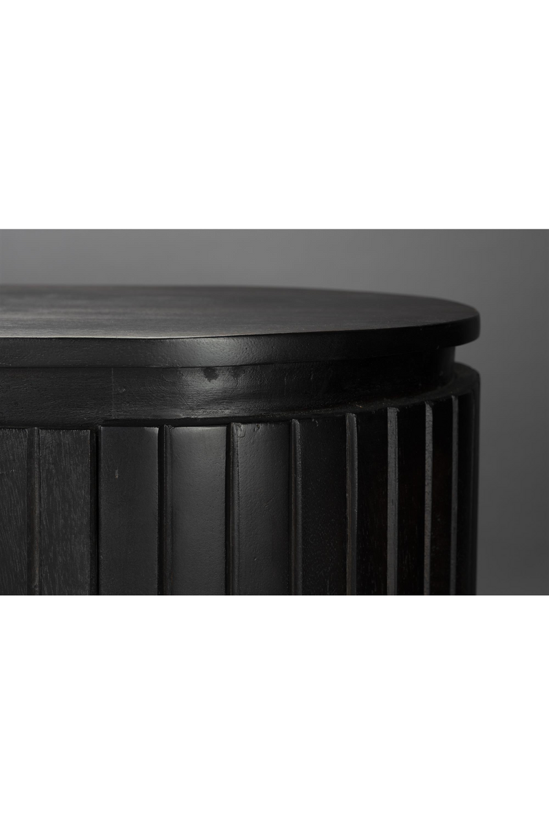 Black Wooden Oval Cabinet | Dutchbone Kenji | Oroatrade.com