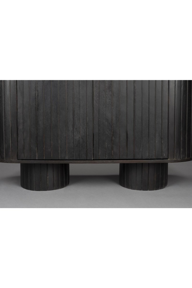 Black Wooden Oval Cabinet | Dutchbone Kenji | Oroatrade.com