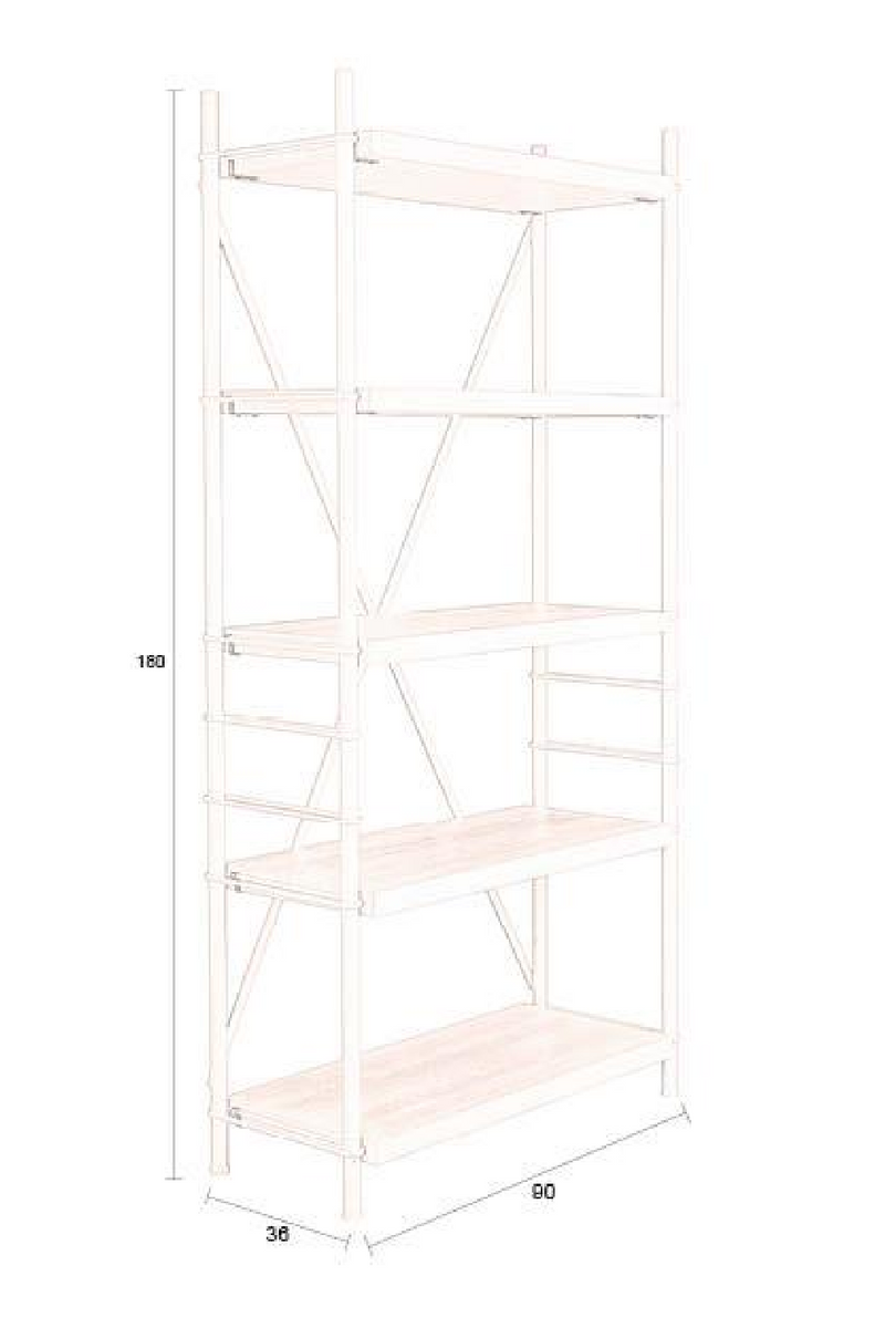 Beige Iron Shelf | Dutchbone Shelf | Oroatrade.com