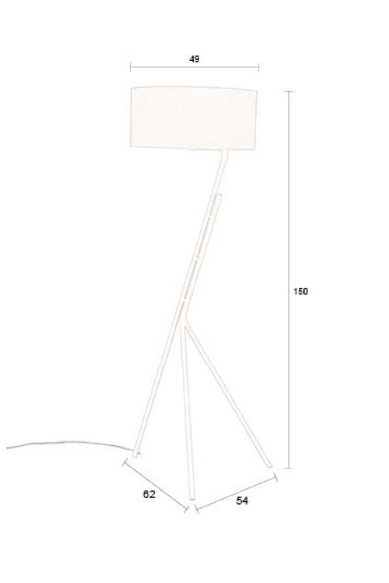 Beige Tripod Floor Lamp | Dutchbone Murphy