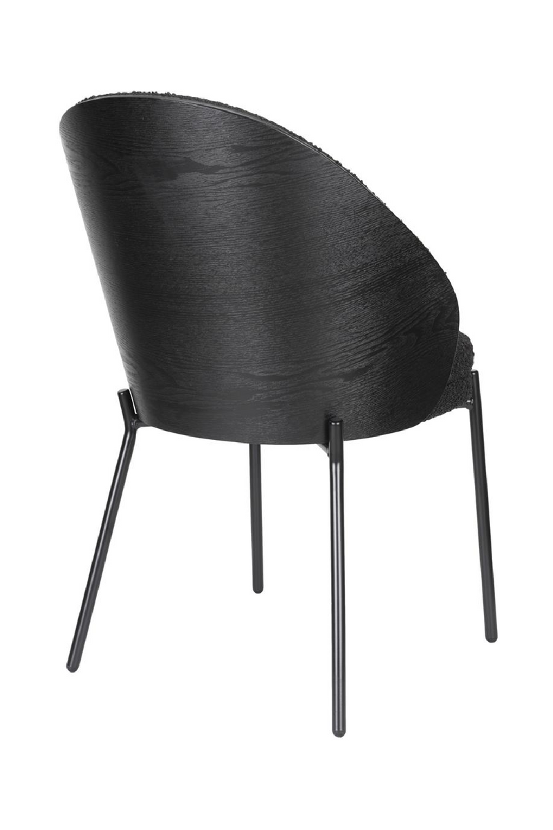 Black Bouclé Dining Chair | Dutchbone Rodin | Oroatrade.com 