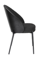 Black Bouclé Dining Chairs (2) | Dutchbone Rodin | Oroatrade.com