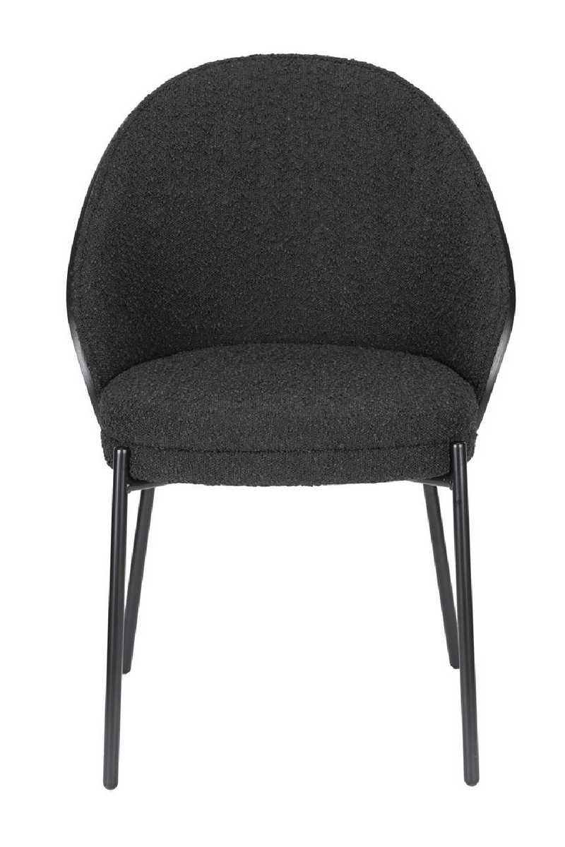 Black Bouclé Dining Chair | Dutchbone Rodin | Oroatrade.com 