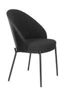 Black Bouclé Dining Chairs (2) | Dutchbone Rodin | Oroatrade.com