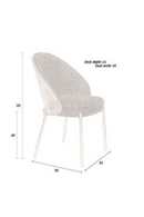 Black Bouclé Dining Chairs (2) | Dutchbone Rodin | Oroatrade.com