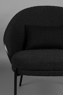 Black Bouclé Curved Lounge Chair | Dutchbone Rodin | Oroatrade.com