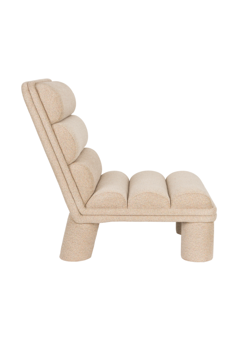 Bouclé Channeled Lounge Chair | Dutchbone Fern | Oroatrade.com