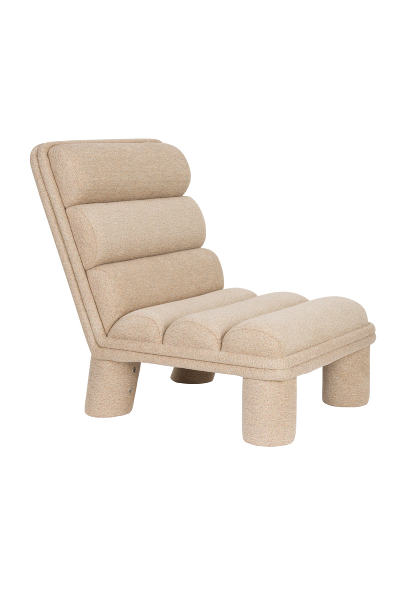 Bouclé Channeled Lounge Chair | Dutchbone Fern | Oroatrade.com