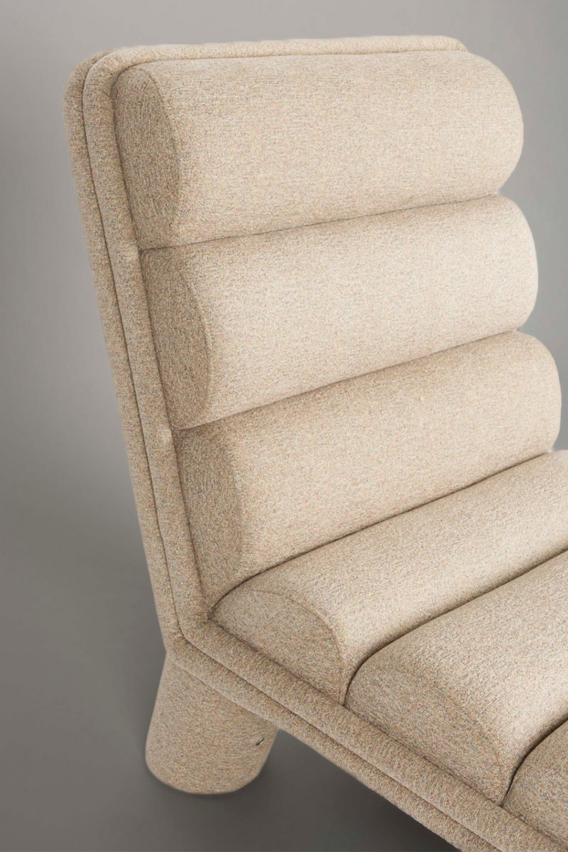 Bouclé Channeled Lounge Chair | Dutchbone Fern | Oroatrade.com