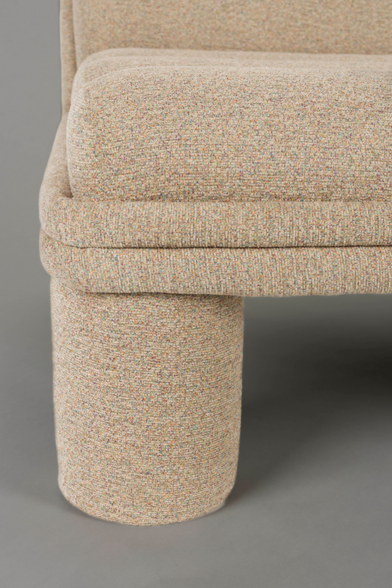 Bouclé Channeled Lounge Chair | Dutchbone Fern | Oroatrade.com