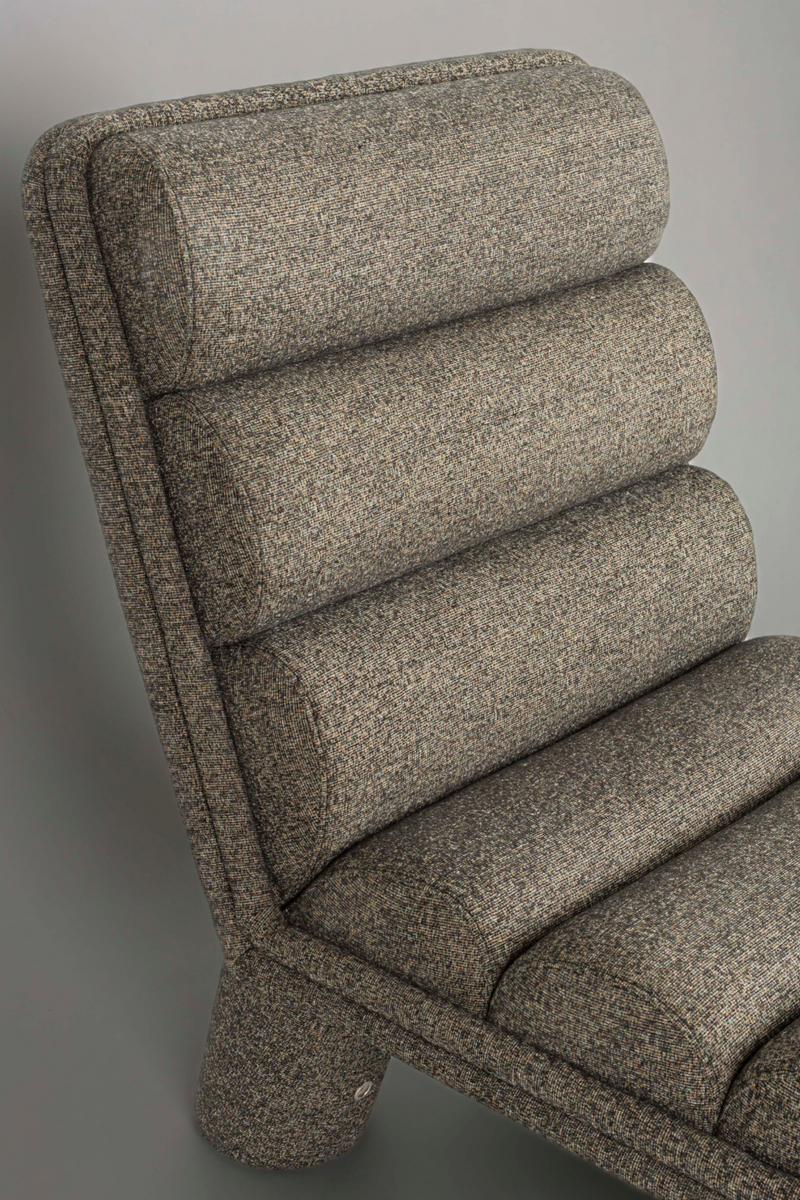 Bouclé Channeled Lounge Chair | Dutchbone Fern | Oroatrade.com