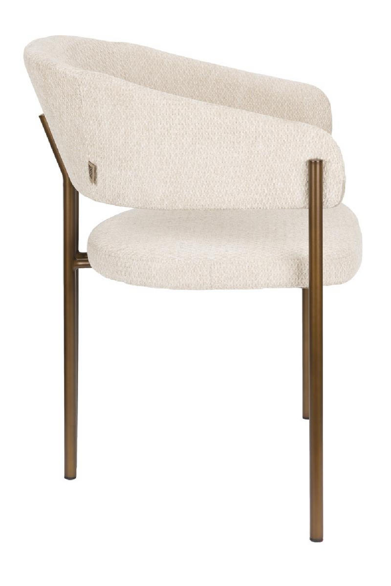 Bouclé Curved Dining Chairs (2) | Dutchbone Naida | Oroatrade.com