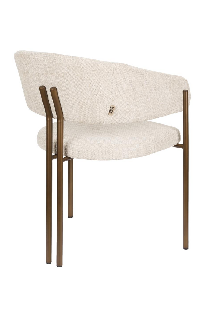 Bouclé Curved Dining Chairs (2) | Dutchbone Naida | Oroatrade.com