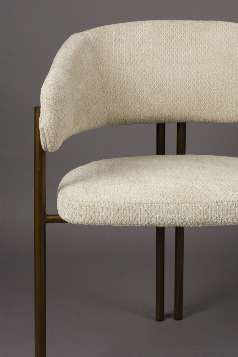 Bouclé Curved Dining Chairs (2) | Dutchbone Naida | Oroatrade.com