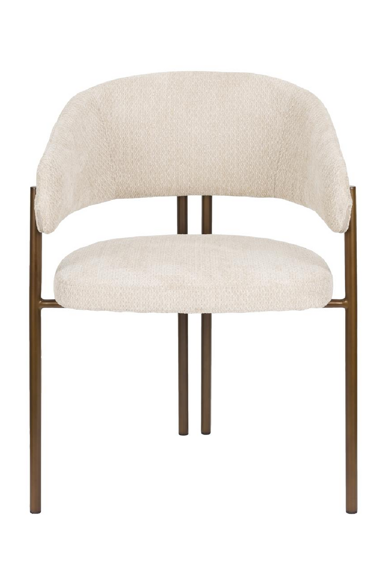 Bouclé Curved Dining Chairs (2) | Dutchbone Naida | Oroatrade.com