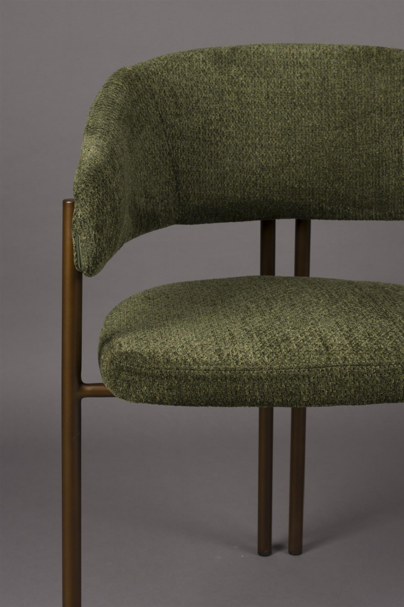 Bouclé Curved Dining Chairs (2) | Dutchbone Naida | Oroatrade.com