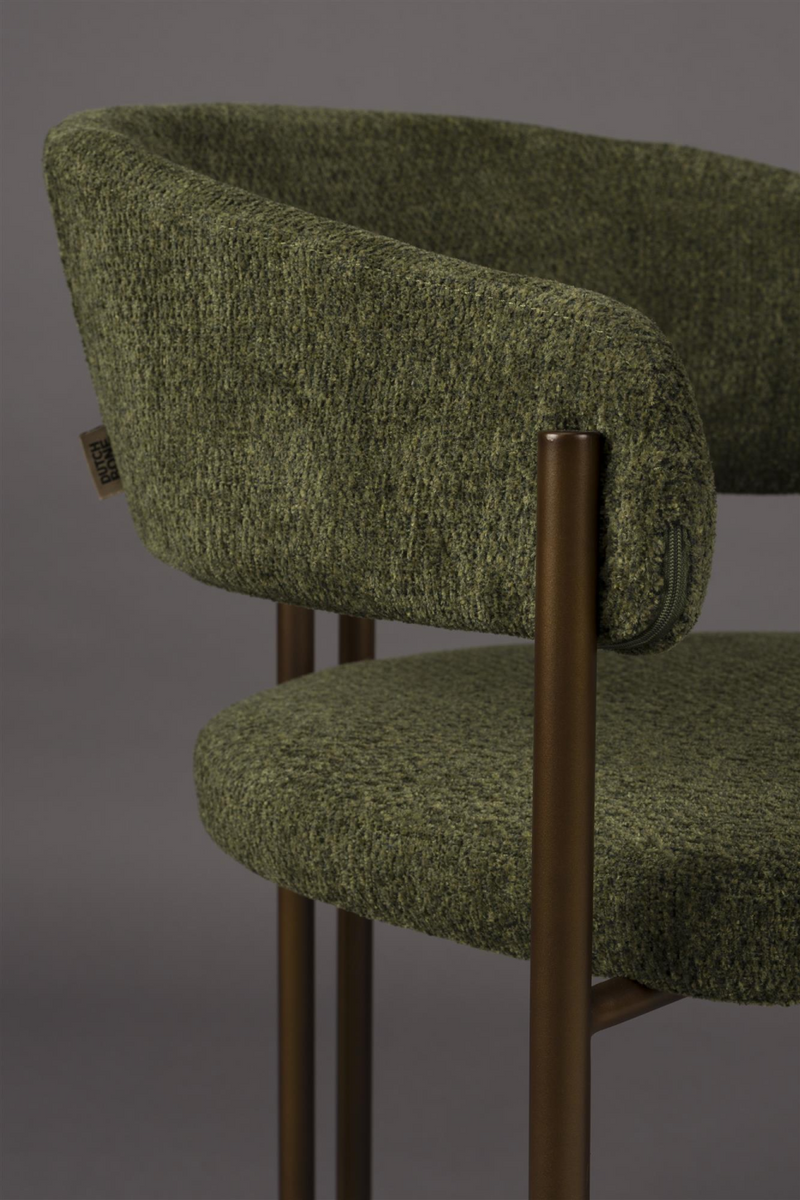 Bouclé Curved Dining Chairs (2) | Dutchbone Naida | Oroatrade.com