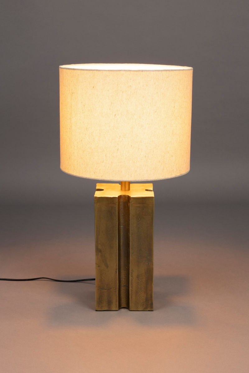 Gold Aluminium Table Lamp | Dutchbone Roc | Oroatrade.com