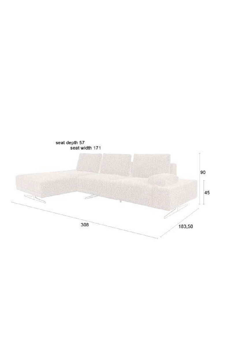 Off White Upholstered Sofa | Dutchbone Shelly | Oroatrade.com