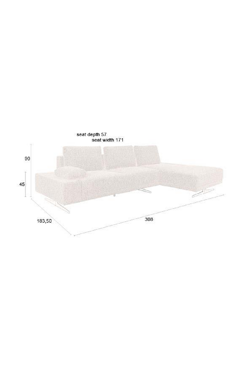 Off White Upholstered Sofa | Dutchbone Shelly | Oroatrade.com