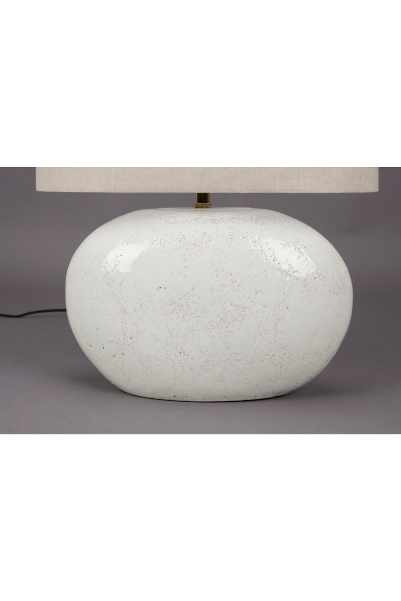 White Ceramic Table Lamp | Dutchbone Hailey | Oroatrade.com