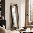 Hospitality furniture - Black Metal Framed Mirror- www.oroatrade.com