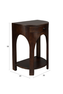 Semi-Circle 1-Drawer Side Table | Dutchbone Belvedere | Oroatrade.com