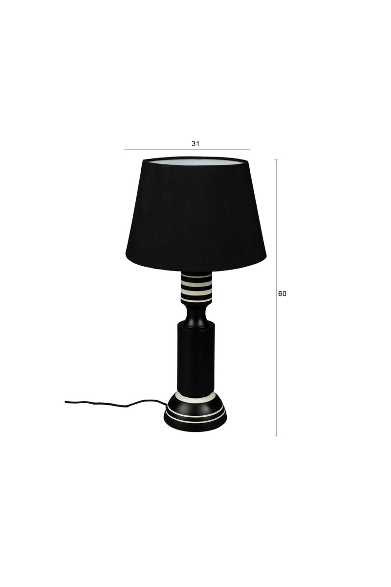 Black Linen Table Lamp | Dutchbone Virgil | Oroatrade.com