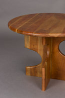 Notched Base Wooden Side Table | Dutchbone Morgan | Oroatrade.com