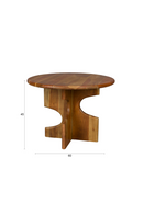 Notched Base Wooden Side Table | Dutchbone Morgan | Oroatrade.com