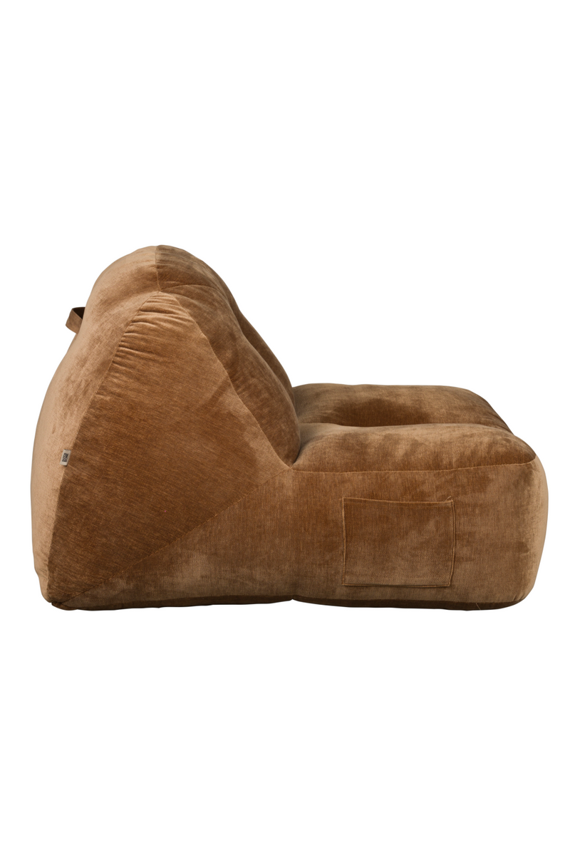 Brown Velvet Lounge Bean Bag | Dutchbone Tombag | Oroatrade.com