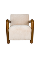 Cream Upholstered Lounge Armchair | Dutchbone Robinson | Oroatrade.com