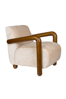 Cream Upholstered Lounge Armchair | Dutchbone Robinson | Oroatrade.com
