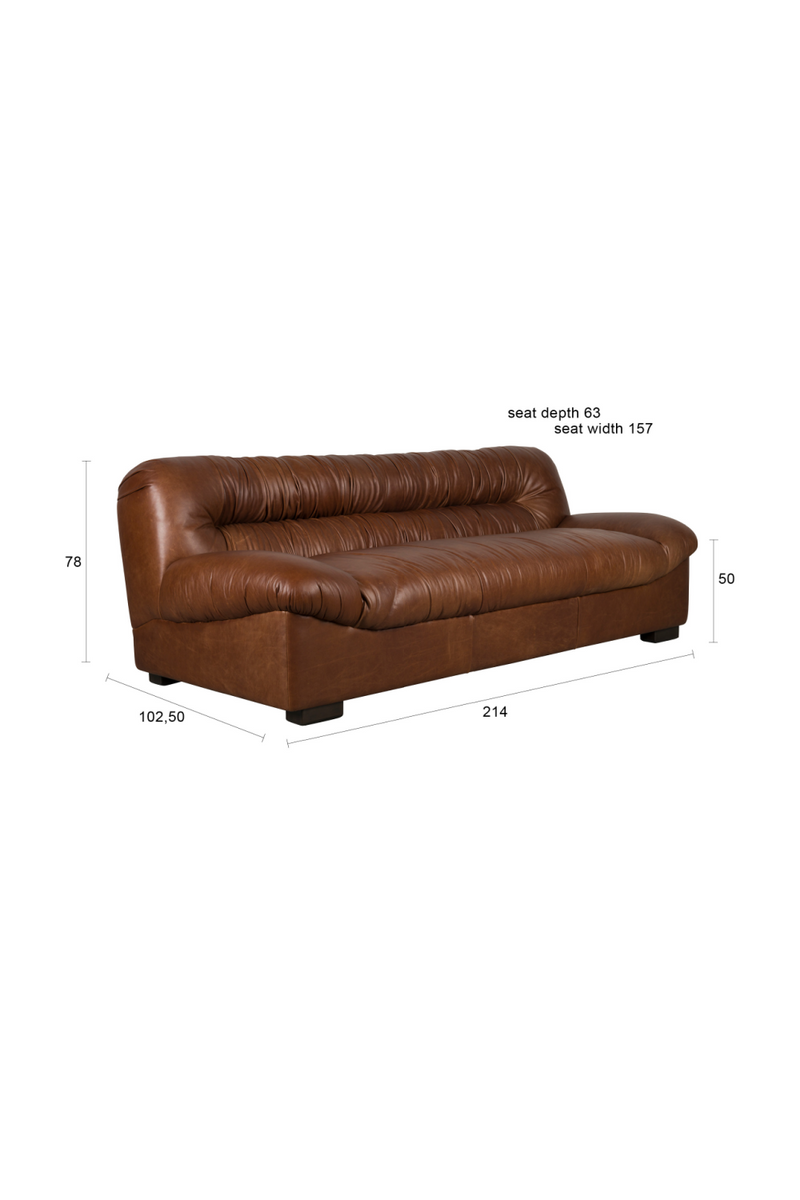 Leather Pleated Sofa | Dutchbone Douglas | Oroatrade.com