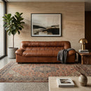 Leather Pleated Sofa | Dutchbone Douglas
