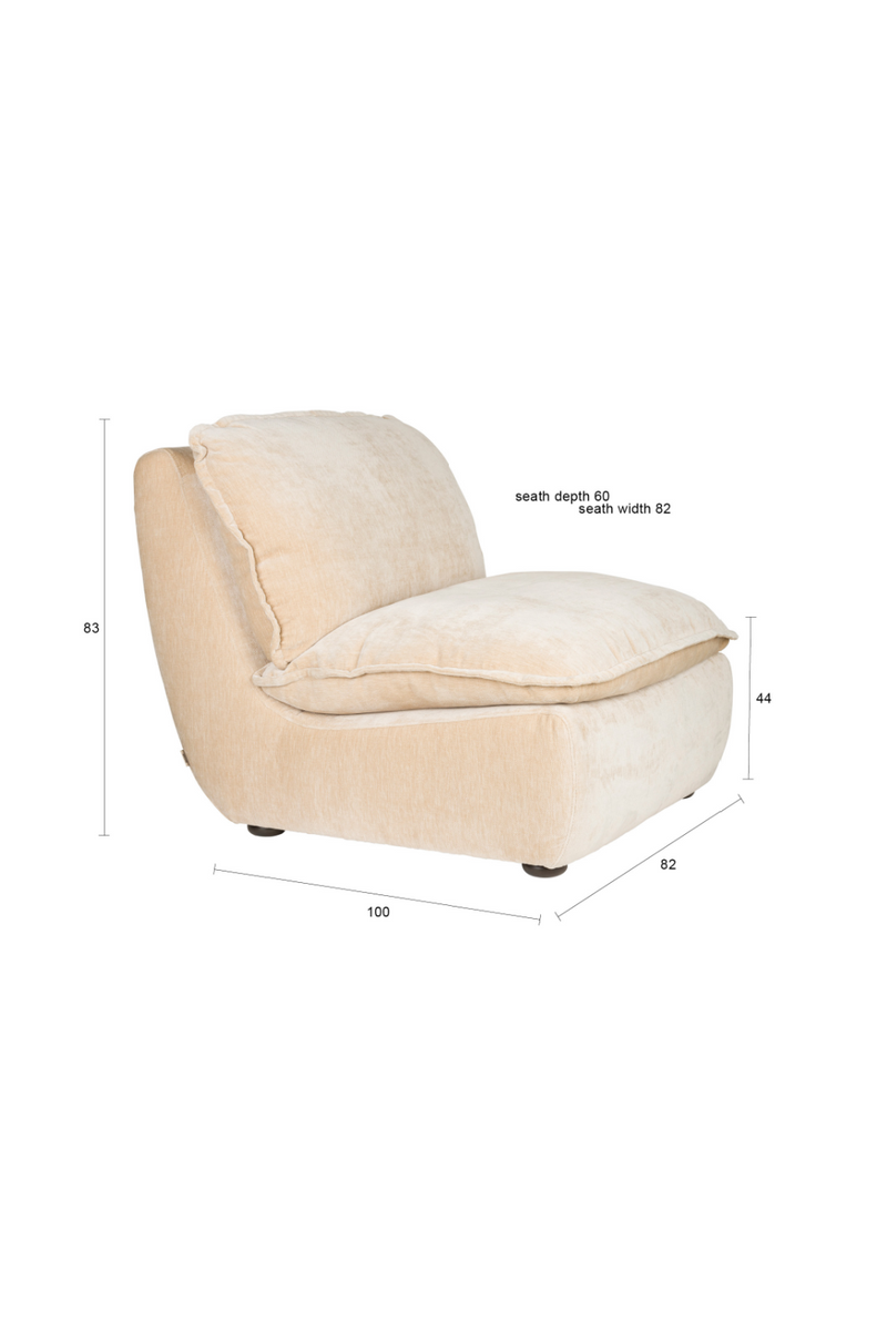 Velvet Upholstered Lounge Chair | Dutchbone Radley | Oroatrade.com