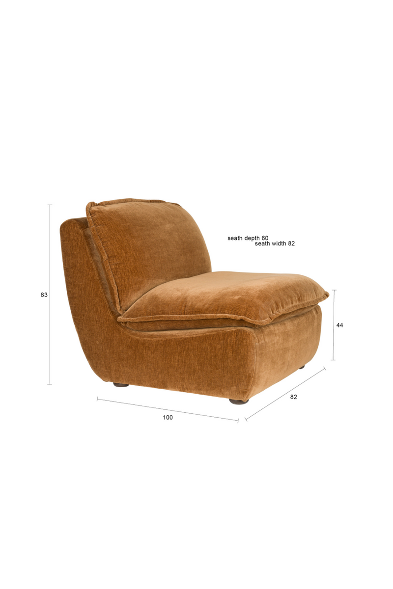 Velvet Upholstered Lounge Chair | Dutchbone Radley | Oroatrade.com