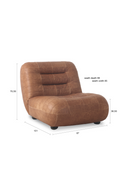 Deep Stitched Leather Lounge Chair | Dutchbone Wyatt | Oroatrade.com