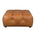 Tufted Leather Ottoman | Dutchbone Hackman | Oroatrade.com