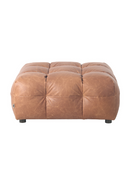 Tufted Leather Ottoman | Dutchbone Hackman | Oroatrade.com
