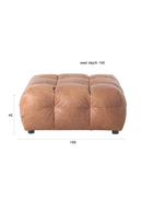 Tufted Leather Ottoman | Dutchbone Hackman | Oroatrade.com