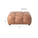 Tufted Leather Ottoman | Dutchbone Hackman | Oroatrade.com