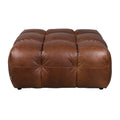 Tufted Leather Ottoman | Dutchbone Hackman | Oroatrade.com