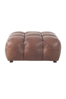Tufted Leather Ottoman | Dutchbone Hackman | Oroatrade.com