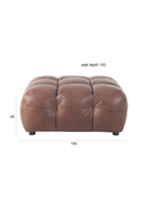 Tufted Leather Ottoman | Dutchbone Hackman | Oroatrade.com