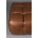 Tufted Leather Ottoman | Dutchbone Hackman | Oroatrade.com