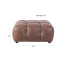 Tufted Leather Ottoman | Dutchbone Hackman | Oroatrade.com