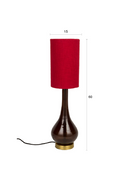 Red Fabric Table Lamp | Dutchbone Jules | Oroatrade.com